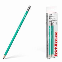 Карандаш ч/гр. пластик. с ласт. EK "Prime" HB 60696 шестигран.