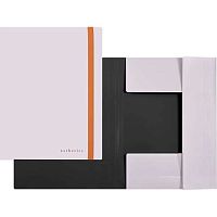 Папка на резинке А4 deVENTE "Esthetics" 3070504 лаванд.-пепельн.,600мкм,факт."soft-touch",вертик.рез