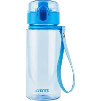 Бутылка пластик. 400мл deVENTE 8090333 голубая,прозрачн.,17,9*6,5см,с диффузором,текст.петля