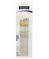 Набор кистей  6шт. Bomeijia (синтетика круг.№000,00,0,1,2,3) CD-24 в ПВХ-пакете