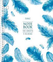 Тетрадь120л. (клетка) ХАТ спираль "Красота и легкость" 35517 перфор.,лам.soft-touch.4цв.разд.