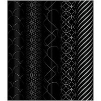 Бумага упак. 70*100см MESHU "Pattern on black" глянц. (1лист в рулоне) MS_53487 80г/м2,асс.