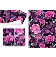 Бумага упак. 100*70см Микрос "Розовые пионы" Ч44709 глянц.,80гр/м2 (5шт)