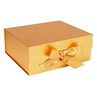 Коробка подар. КОКОС "Бантик" 253942 золото (18*20*8см)