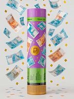 Хлопушка пневмат. АЛЕФ 30см "Деньги на ветер" CM006