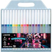 Фломастеры 18цв. deVENTE "Korokoro" 5082520 невент.колп.пластик.блист.