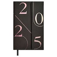 Еженедельник карм. 2025г.  95*155мм 64л. ESCALADA кож.зам. "Кассандра графитовый" 67103