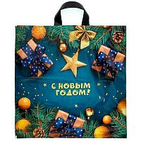 Пакет петл. 44*44 ПВД НГ Зима в подарок 70мкм