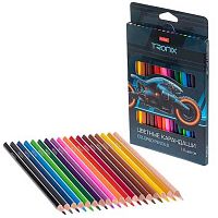 Карандаши пластик. 18цв. ХАТ "Tronix" 093406 трёхгр.,к/к,е/подвес