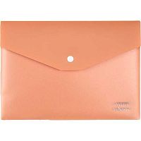 Папка-конверт на кнопке А5 deVENTE 3072512 пудрово розовая,пластик.,350мкм,фактура"ткань"