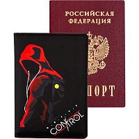 Обложка д/паспорта deVENTE "Out of Control" 1030411 кож.зам.,поролон,10*14см,шелкогр.,3отд.д/виз.