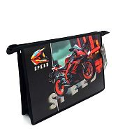 Папка д/тетрадей (труда) А4 ПЧЕЛКА ПТР-22 "Moto GT" на молнии