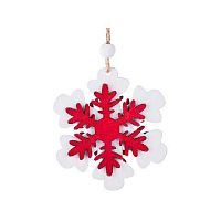 Подвесное украшение НГ "Снежинка" 8см 206-163