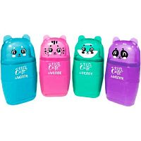 Точилка с контейнером 2отв. с ласт. deVENTE "100% Cute" 8031000 пластик.