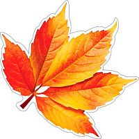 0.7-65-175 Украшение на скотче "Лист" (блёстки) 10шт. (МО)