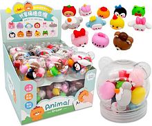 Набор ластиков INTELLIGENT KUKI "Животные" DO-486 (12 шт)асс.,в пластик.баночке