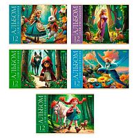 Альбом для рис.12л. ХАТ "Мир сказок" ECO,на скобе,асс.