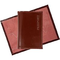 Обложка д/паспорта ATTOMEX "PASSPORT" 1030602 бордовая,нат.кожа шик,ПВХ клапаны с 3отд.д/карт
