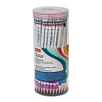 Карандаш ч/гр. с ласт. ХАТ "Ruler" 076495 НВ,трёхгр.корп.,заточ.,асс.,пластик.туба