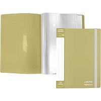 Папка с вкладышами/ 20 deVENTE А5 "sigNATURE" 3101504 оливковая,факт."ткань",650мкм,вкл.30мкм