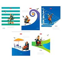 Тетрадь 18л. (клетка) ХАТ "Морская душа" скругл.углы,асс.