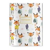 Тетрадь 40л. (клетка) BV "Лисы" 7-40-117 мел.карт.,мат.лам.,soft touch,фольга