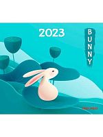 Календарь настенный Проф-Пресс 2023г. "Кролик на бирюзовом" КМ-5919 с магнит.креп.
