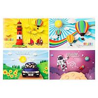 Альбом для рис. 8л. ПЗБФ "Фантазия" 049029 на скобе,эконом,асс.