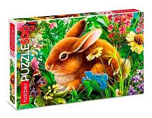 Пазлы  500 ХАТ А2 "Зайчонок с бабочкой" 21051