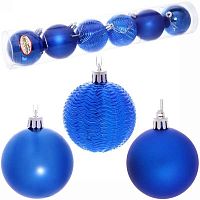 Игрушка ел. "Шар 6см." (6шт) микс фактур синий 183-895