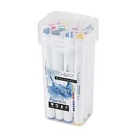 Маркеры д/скетчинга аквар. 12цв. BV "SKETCH&ART" 22-0168 двухст.,клин./кисть,1-7мм,пластик.пенал