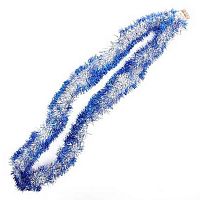 Мишура 2м 9см "Серебряный блеск" синий 202-114