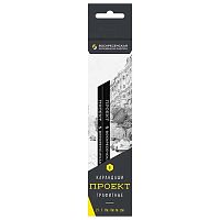 Карандаши ч/гр. ВКФ "Проект"  6шт. 6B-4010 2М(2B),М(B),ТМ(HB),ТМ(HB),Т(H),2Т(2H)