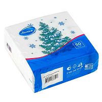 Салфетка бум. НГ Лилия "Лесная красавица" 173-056 1сл.(50шт),24*24см