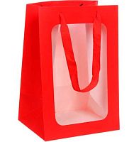 Пакет д/цветов "Искренний подарок" 20*16*30см,красный 775-1008