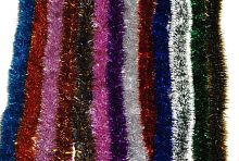 Мишура №25 синяя серебро,цветная с кончиками