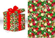 Бумага упак. 100*70 Микрос НГ "Новогодние игрушки" Ч44773_1 (1лист в рулоне),глянц.,80гр/м2