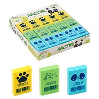 Ластик КОКОС "Животные" 232373 каучук,32*23*7мм,асс.