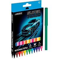 Фломастеры 12цв. deVENTE "Super Turbo" 5081635 вент.колп.,к/к/подвес