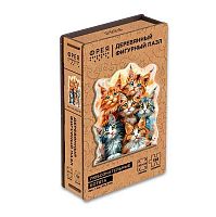 Пазл дерев. 158эл. ФРЕЯ "Любознательные котята" PZLF-011 фигурн.
