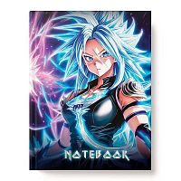 Записная книжка А6  80л. КанцБиз интегр.обл."Аниме глаза" 14397 софт-тач лам.,тисн.фольг.