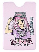 Обложка д/проездного билета, д/пропуска Миленд "Девочка из аниме" ОП-7625