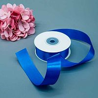 Лента 2,5см*22,85м атласная ярко-синяя Микрос ч37761