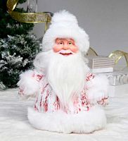 Дед Мороз д/подарков и конфет "Яркий наряд" 25см (красная шубка) 215-0182