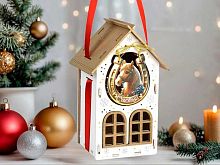 Подар. упаковка НГ Символ года 2026 "Новогодний домик с магнитом "Подкова" малый" ПУ895-02-0301