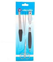 Набор маникюрный "Ultramarine" 5предм. (пилка металл.,ножницы,пинцет,триммер,кусачки) 865-412 блист.