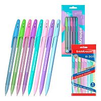 Набор шар. ручек  8шт. EK R-301 Stick Spring/Pastel 58711 синяя,0,7мм,в пакете
