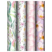 Бумага упак. 70*100см MESHU "Bouquet" глянц. (1лист в рулоне) MS_62822 80г/м2,асс.