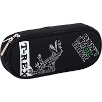 Пенал-косметичка deVENTE 210*80*50 "T-Rex" 7023620 (50предм.) овал.,чёрный,полиэстер