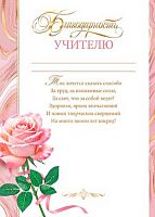 0.9-01-467 Благодарность учителю (рельеф,фольга) (МО)